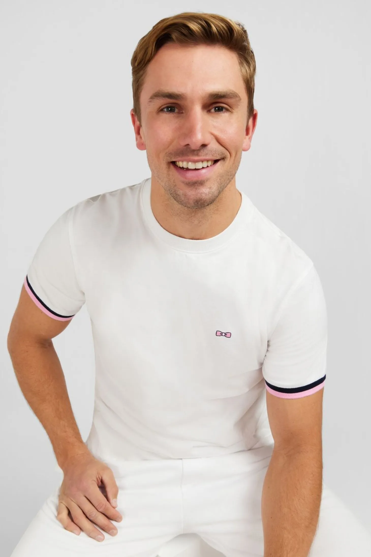 T-Shirt Blanc Brode Eden Park