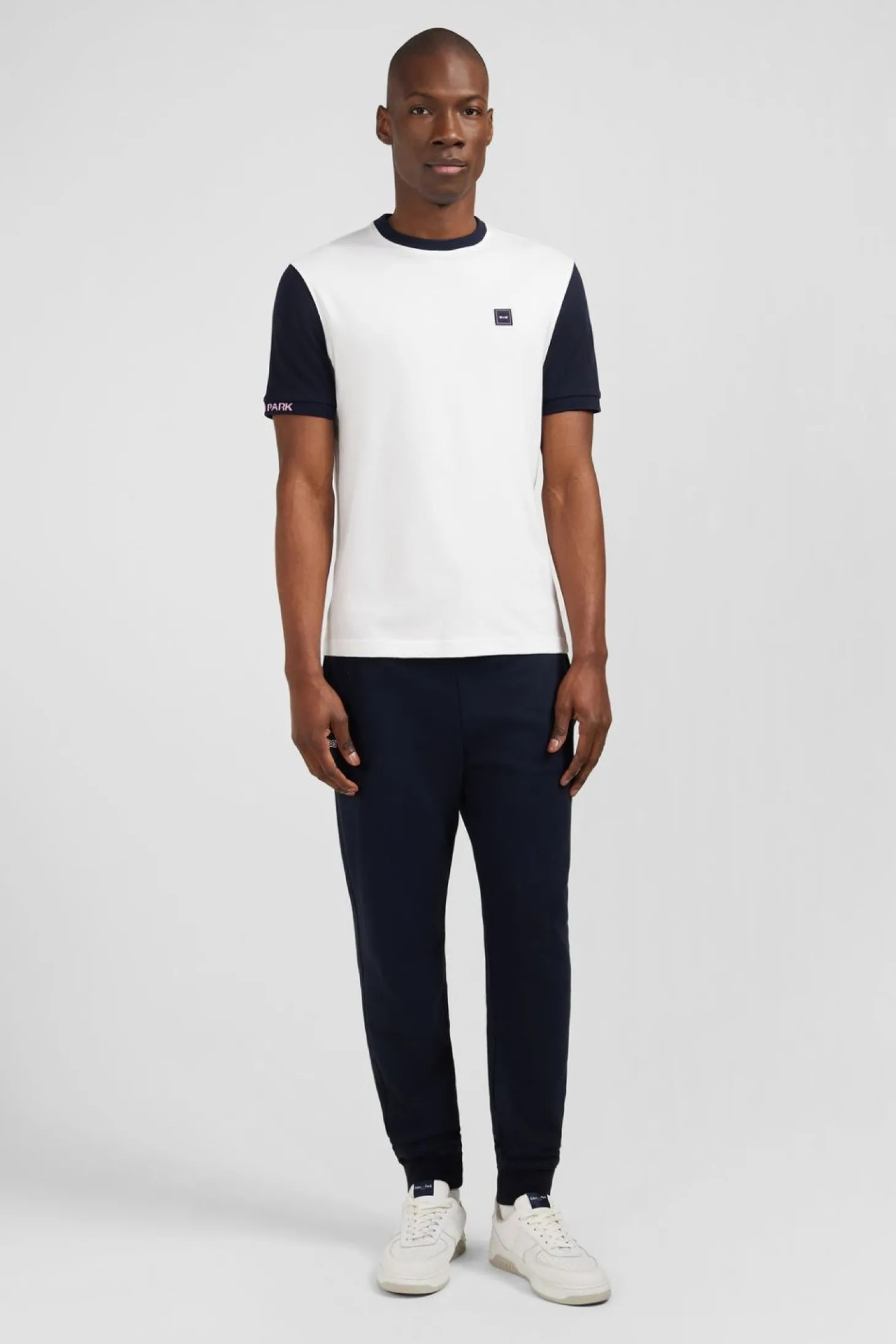 T-Shirt Blanc Colorblock