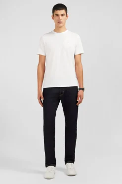 T-Shirt Blanc Col Rond A Manches Courtes