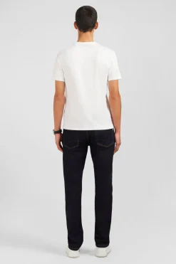 T-Shirt Blanc Col Rond A Manches Courtes