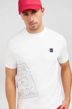 T-Shirt Blanc Imprime Eden Park