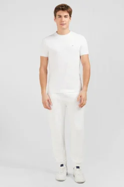 T-Shirt Blanc Uni A Manches Courtes