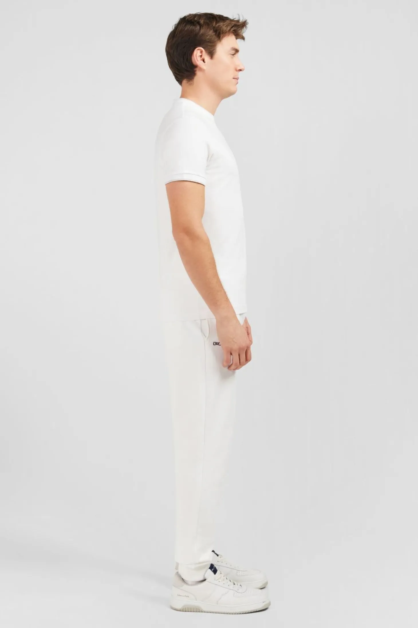 T-Shirt Blanc Uni A Manches Courtes
