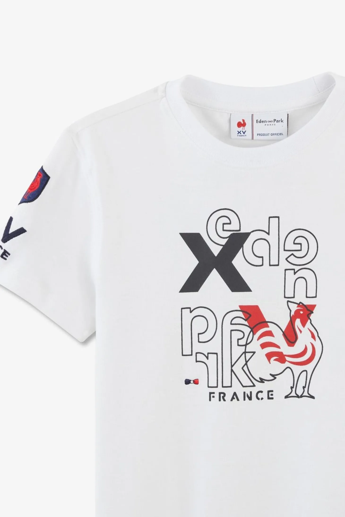 T-Shirt Blanc Xv De France En Jersey Coton