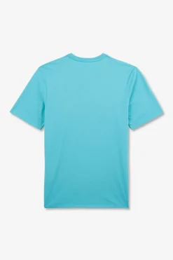 T-Shirt Bleu A Manches Courtes