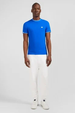 T-Shirt Bleu A Manches Courtes