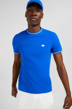 T-Shirt Bleu A Manches Courtes