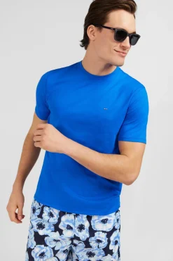 T-Shirt Bleu A Manches Courtes