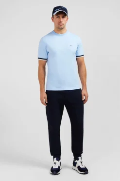T-Shirt Bleu Brode Eden Park
