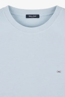 T-Shirt Bleu Ciel A Manches Courtes