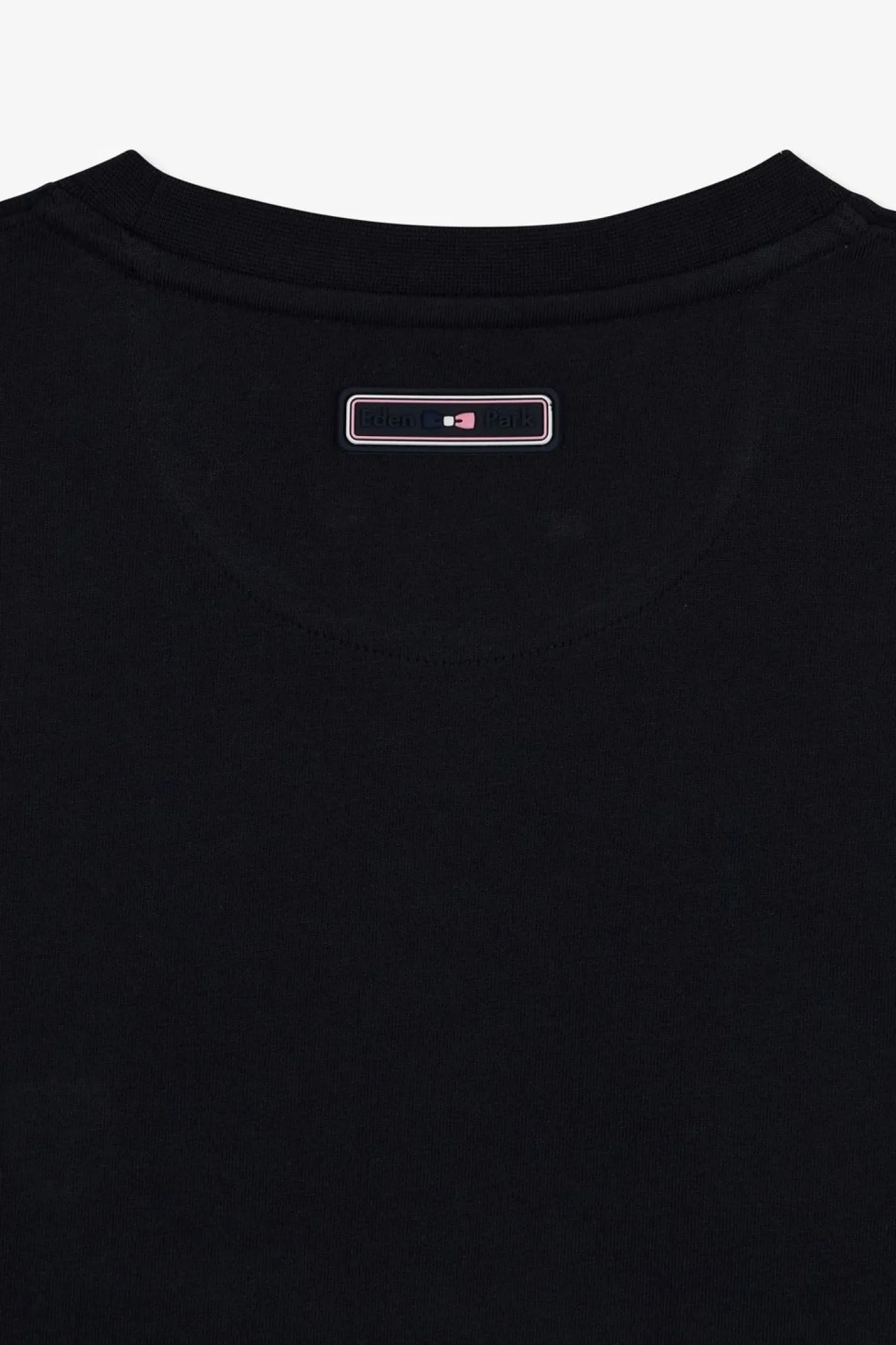 T-Shirt Bleu Fonce A Double Inscription Eden Park