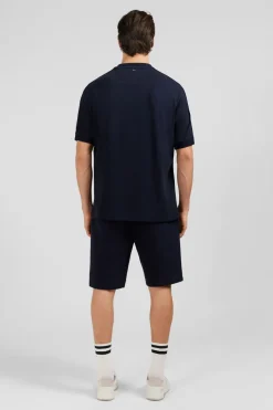 T-Shirt Bleu Fonce A Inscription Eden Park