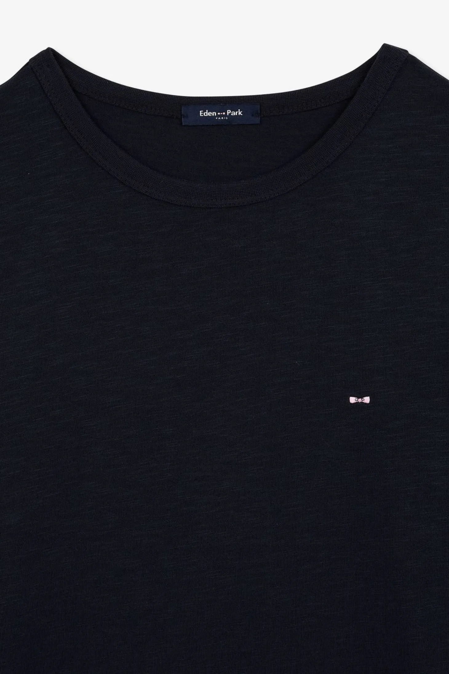 T-Shirt Bleu Fonce En Coton Flamme