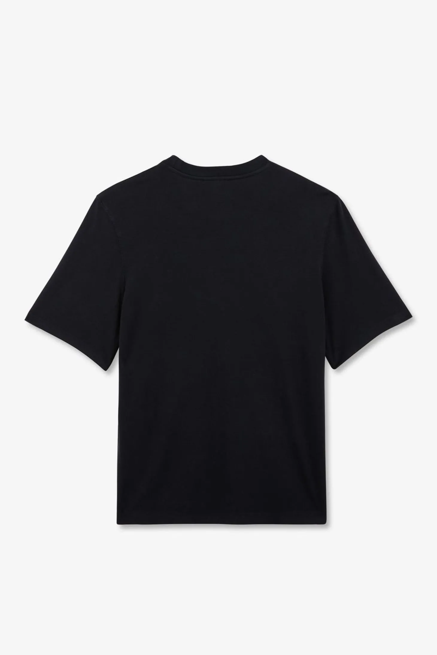 T-Shirt Bleu Fonce Uni A Manches Courtes