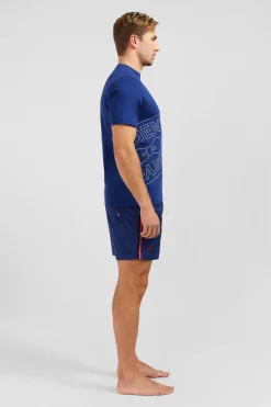 T-Shirt Bleu Imprime Eden Park