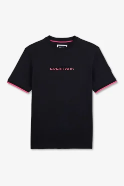 T-Shirt Bleu Marine A Broderie Eden Park Bicolore
