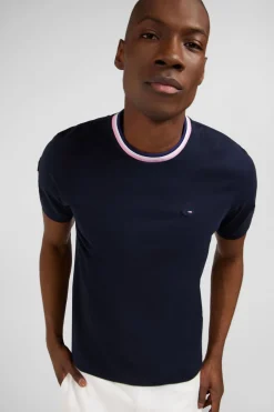 T-Shirt Bleu Marine A Coq Xv De France Au Dos