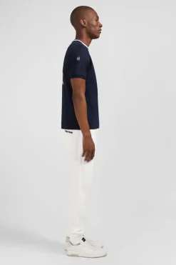 T-Shirt Bleu Marine A Coq Xv De France Au Dos