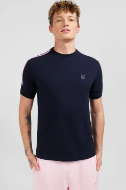 T-Shirt Bleu Marine A Manches Courtes