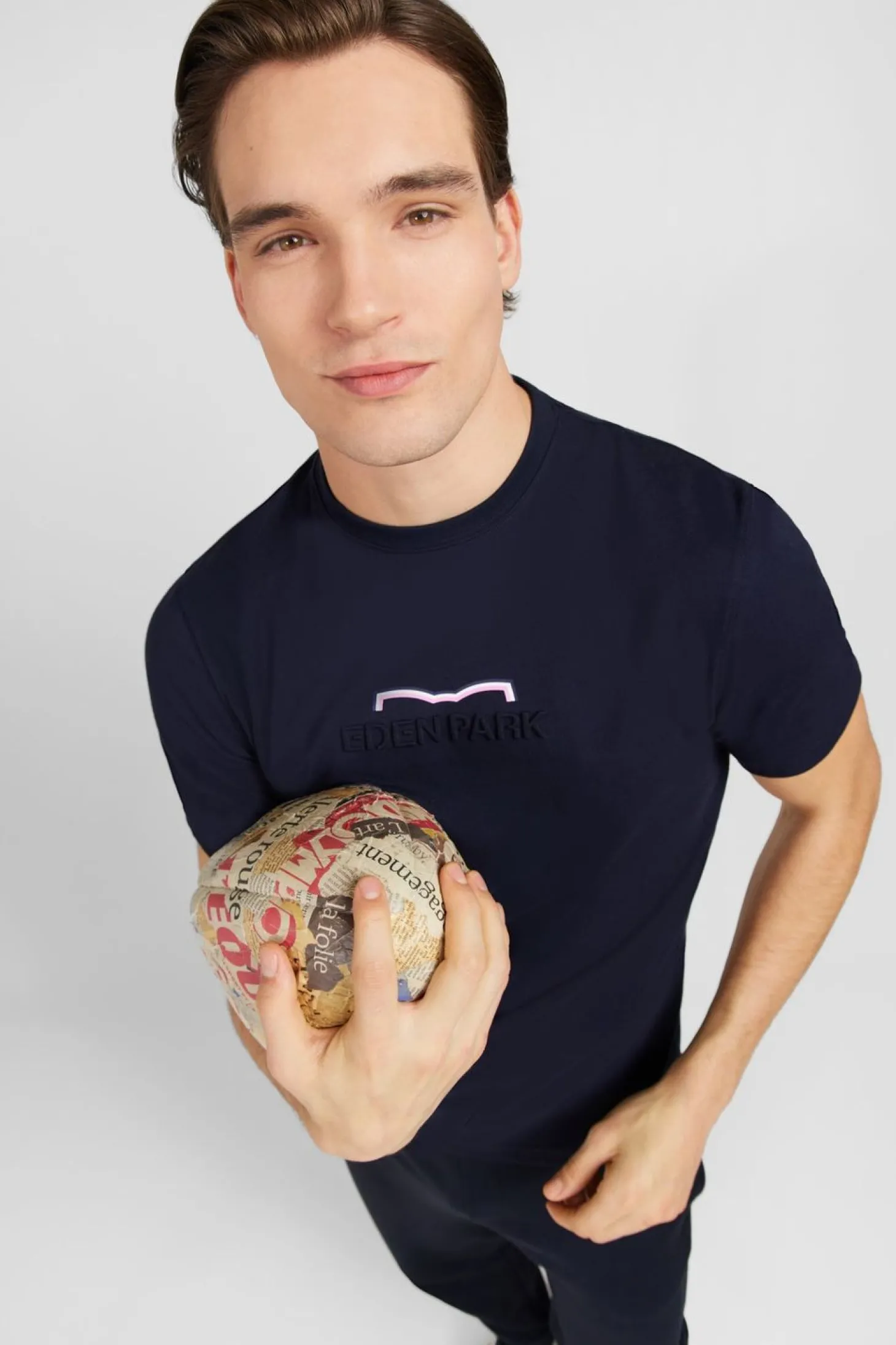T-Shirt Bleu Marine A Manches Courtes