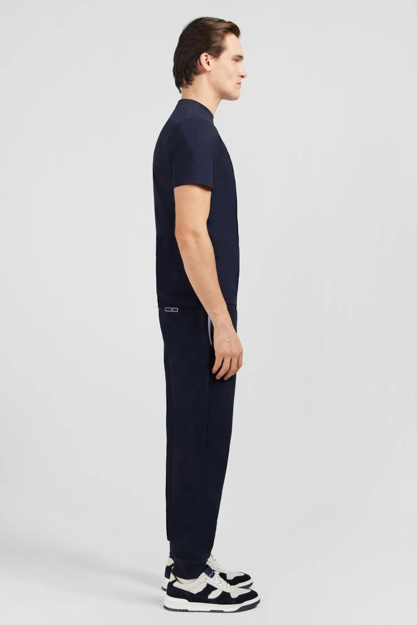 T-Shirt Bleu Marine A Manches Courtes