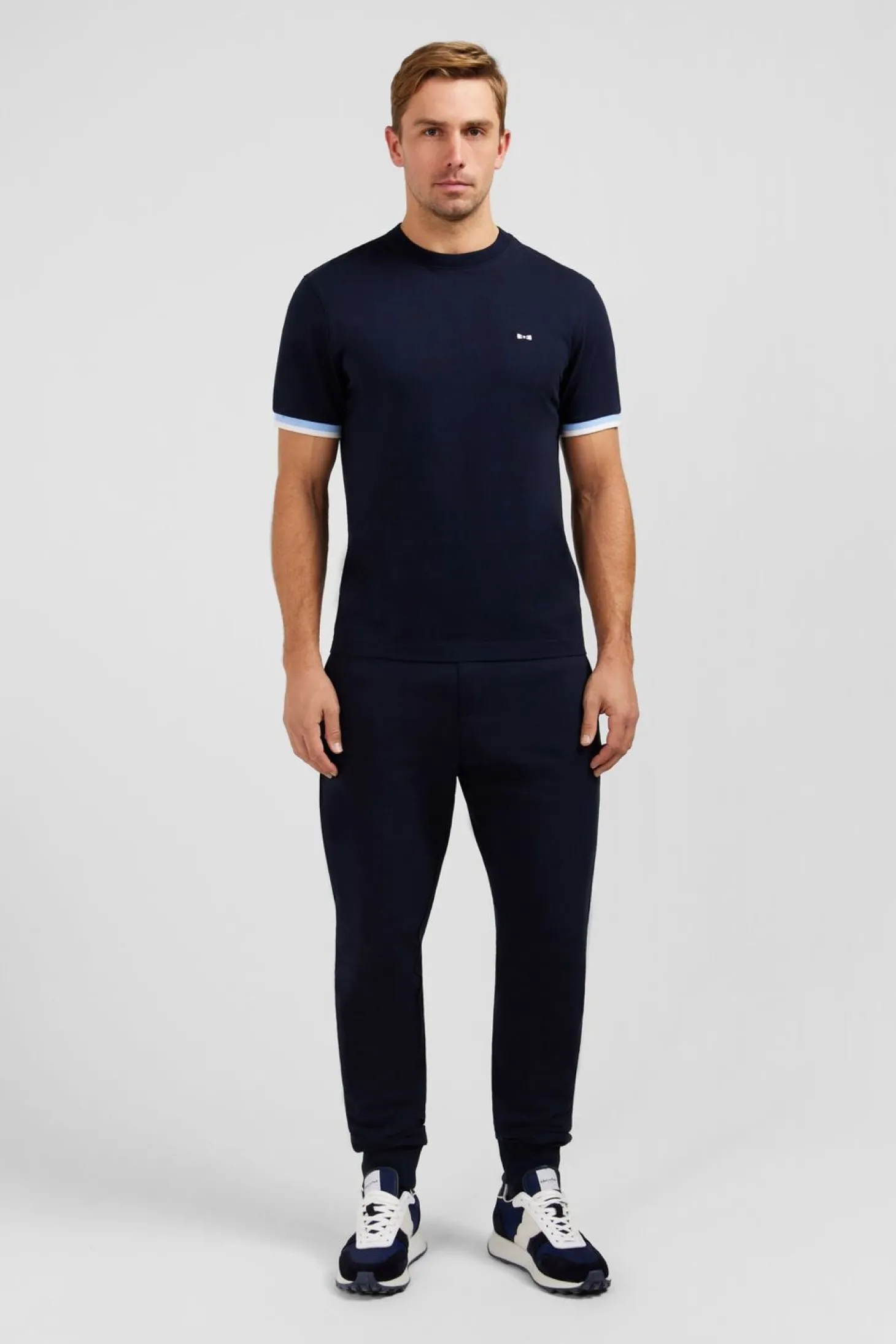 T-Shirt Bleu Marine Brode Eden Park