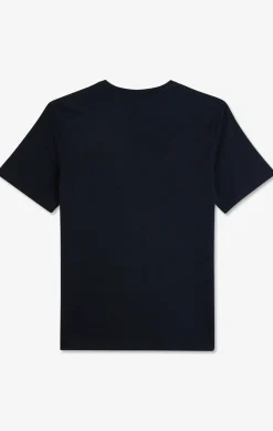T-Shirt Bleu Marine Col Rond A Manches Courtes