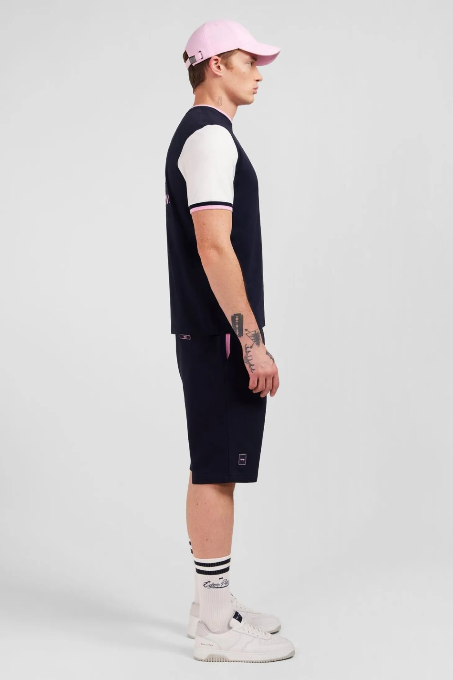 T-Shirt Colorblock Bleu A Inscription Eden Park French Flair