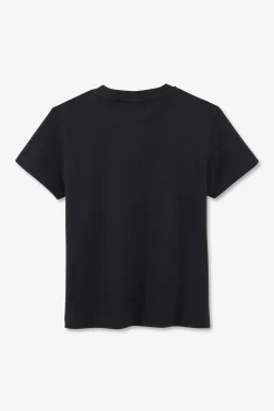 T-Shirt Debosse Eden Park Marine En Jersey Coton