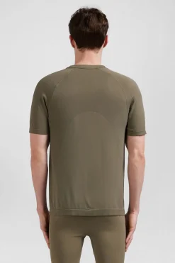 T-Shirt De Sport Manches Courtes A Details Cercles Kaki