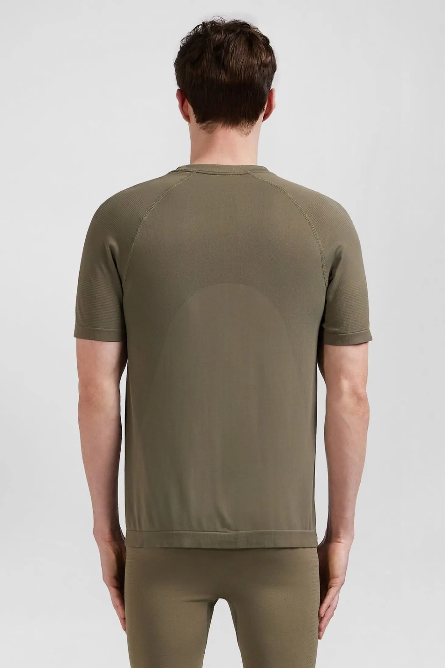 T-Shirt De Sport Manches Courtes A Details Cercles Kaki