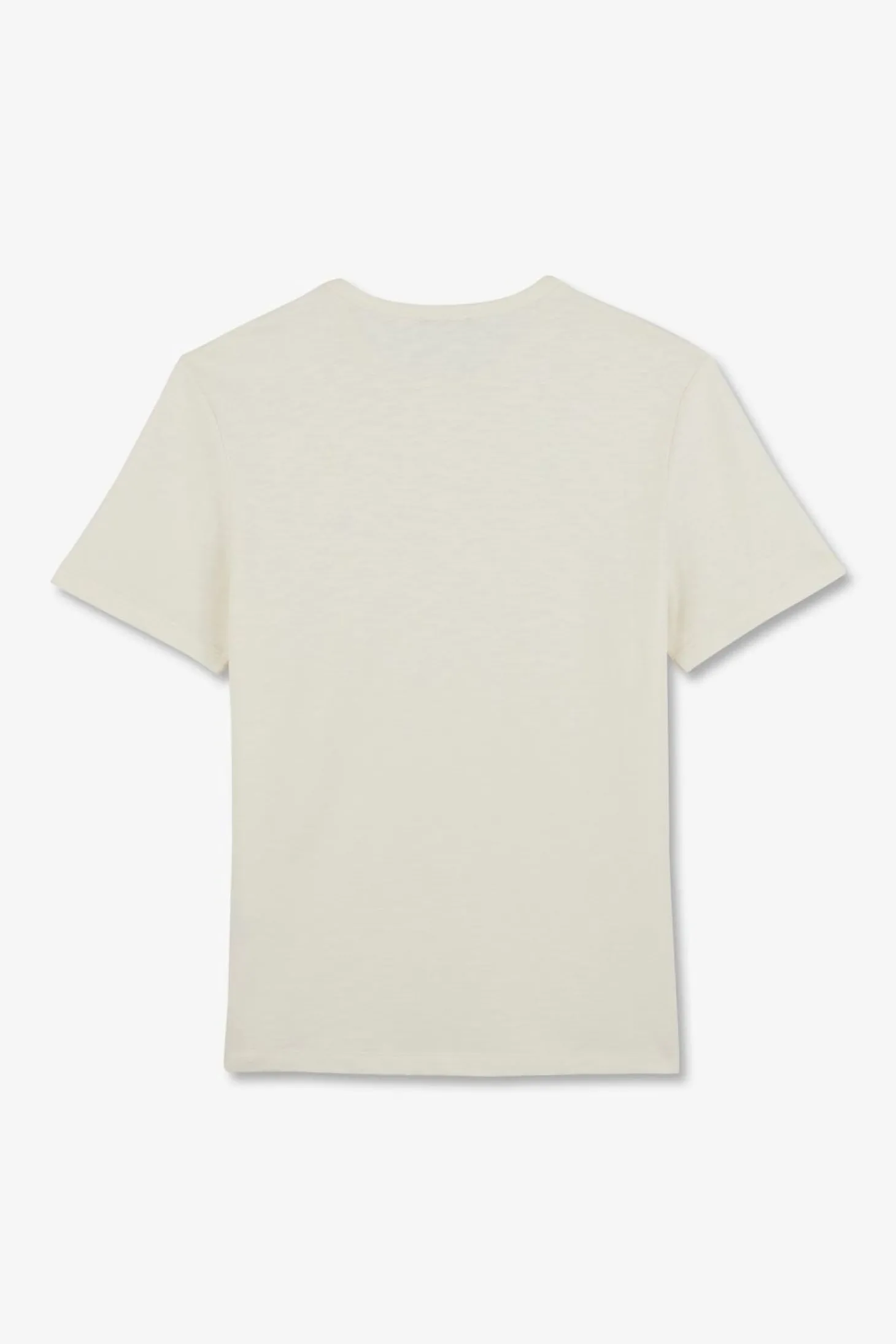 T-Shirt Ecru En Coton Flamme