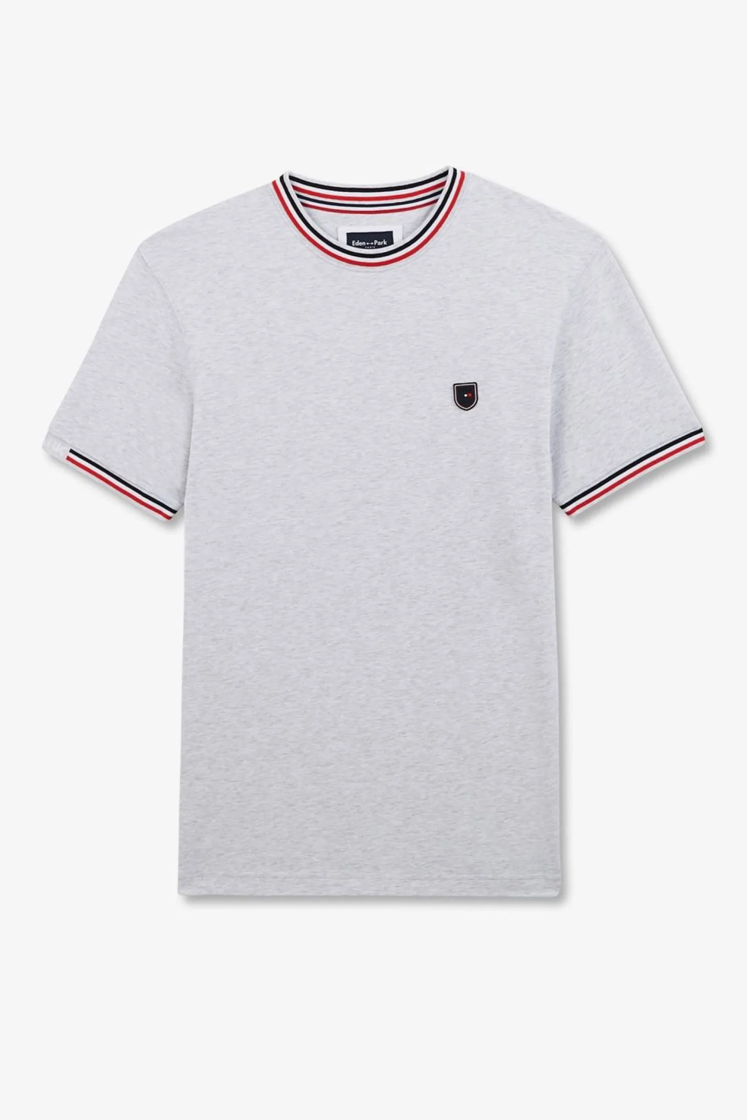 T-Shirt Gris Clair A Manches Courtes
