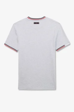 T-Shirt Gris Clair A Manches Courtes