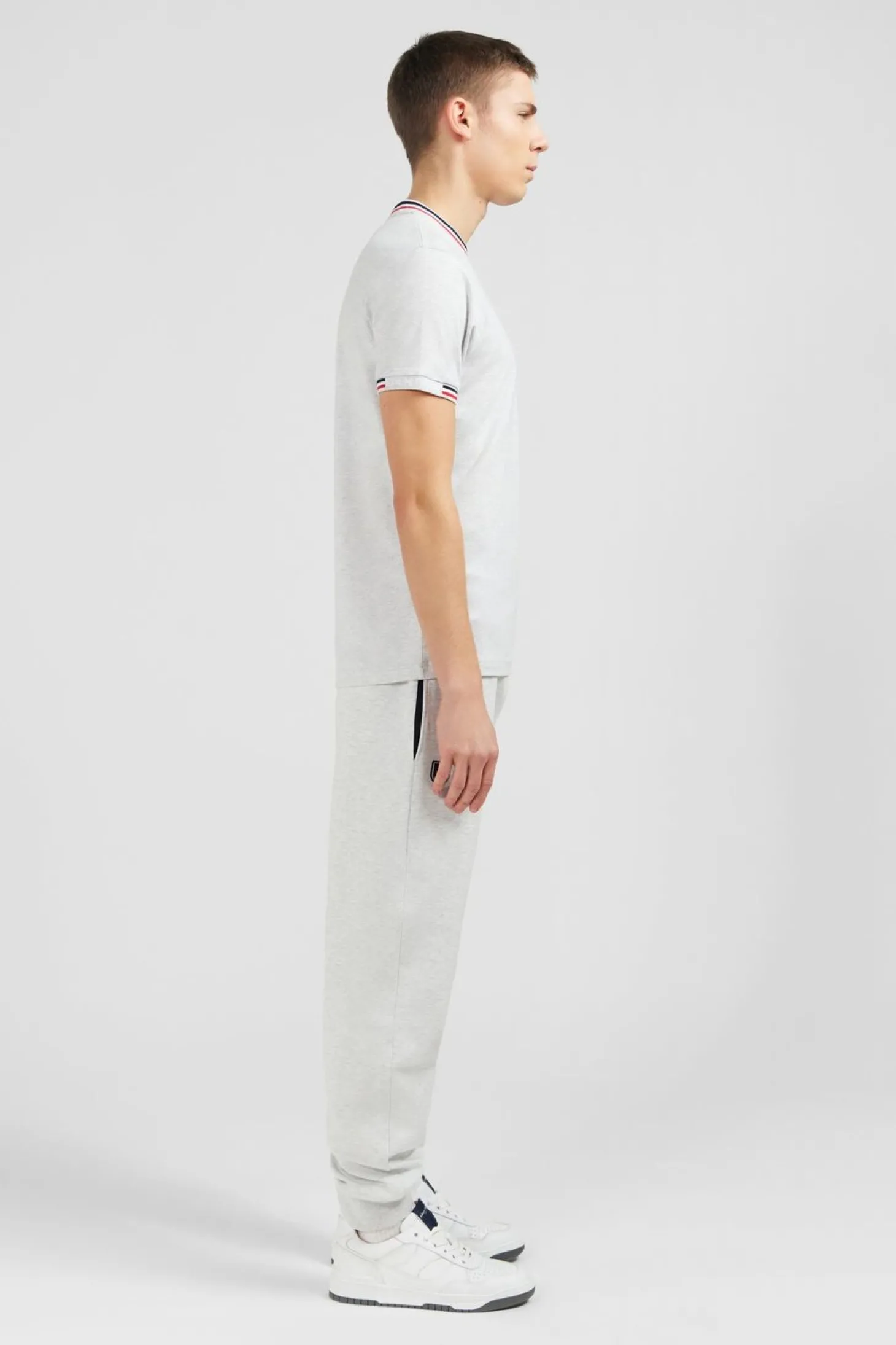 T-Shirt Gris Clair A Manches Courtes