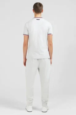 T-Shirt Gris Clair A Manches Courtes
