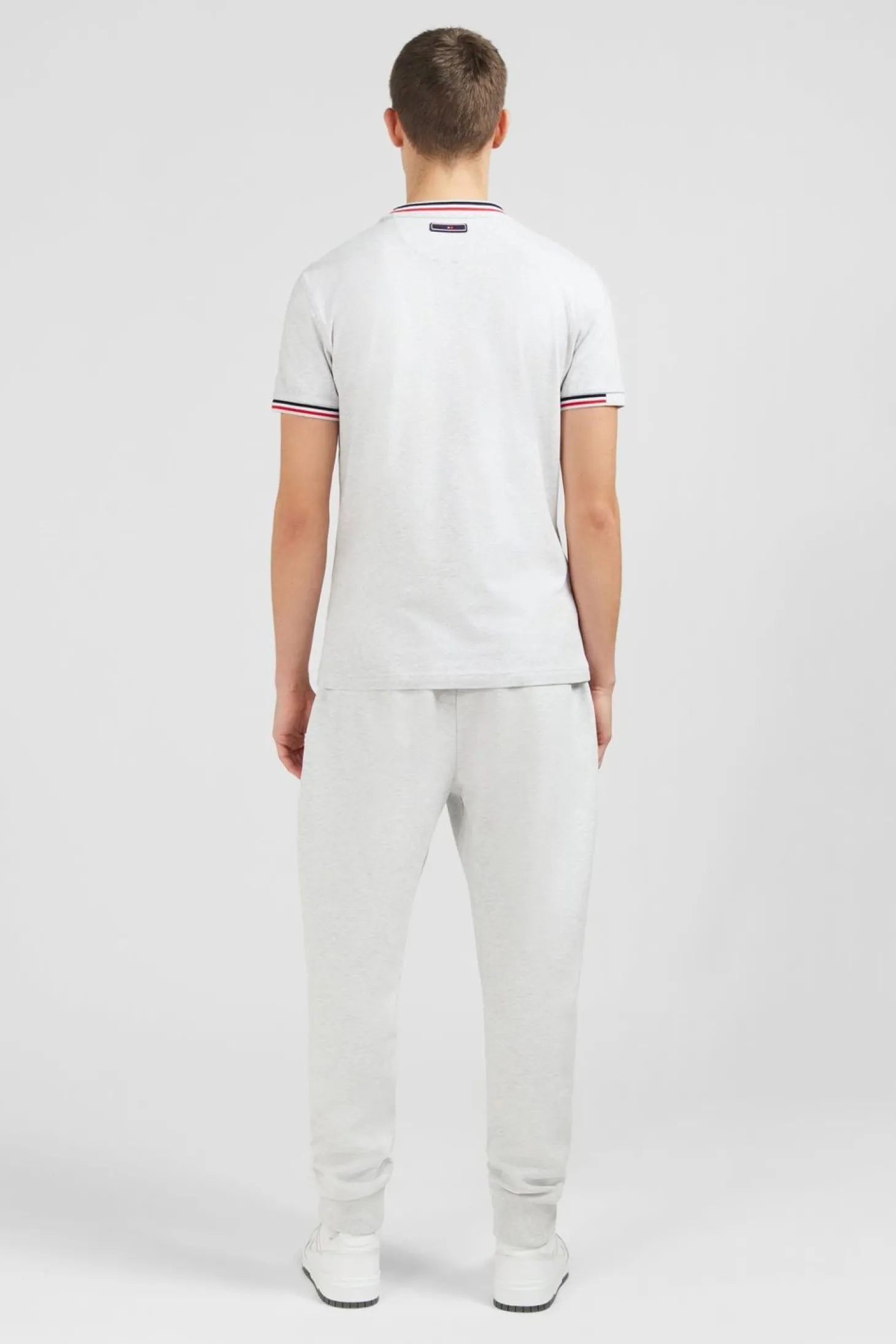 T-Shirt Gris Clair A Manches Courtes