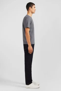 T-Shirt Gris Col Rond A Manches Courtes