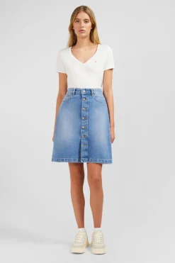 T-Shirt Manches Courtes Blanc En Coton Pima