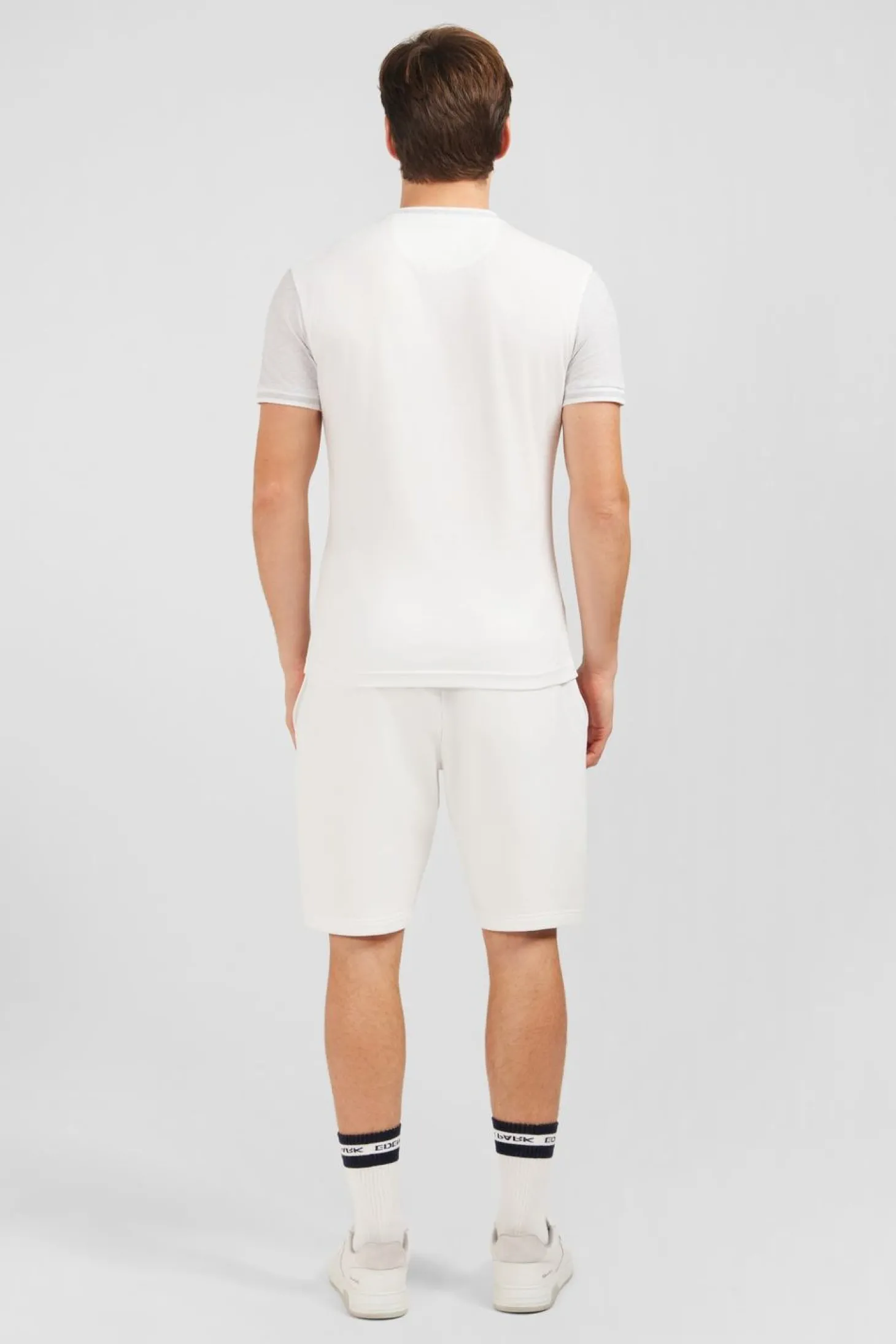 T-Shirt Manches Courtes Blanc Colorblock