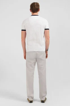 T-Shirt Manches Courtes Blanc Raye