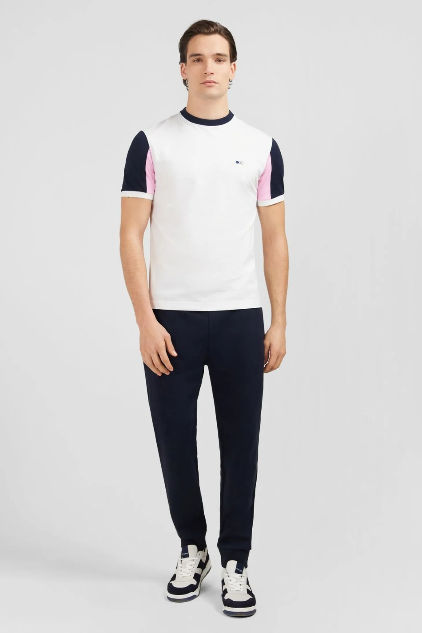 T-Shirt Manches Courtes Blanc En Coton Broderie Numero 10