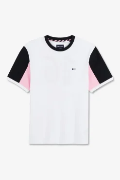 T-Shirt Manches Courtes Blanc En Coton Broderie Numero 10