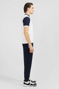 T-Shirt Manches Courtes Blanc En Coton Broderie Numero 10