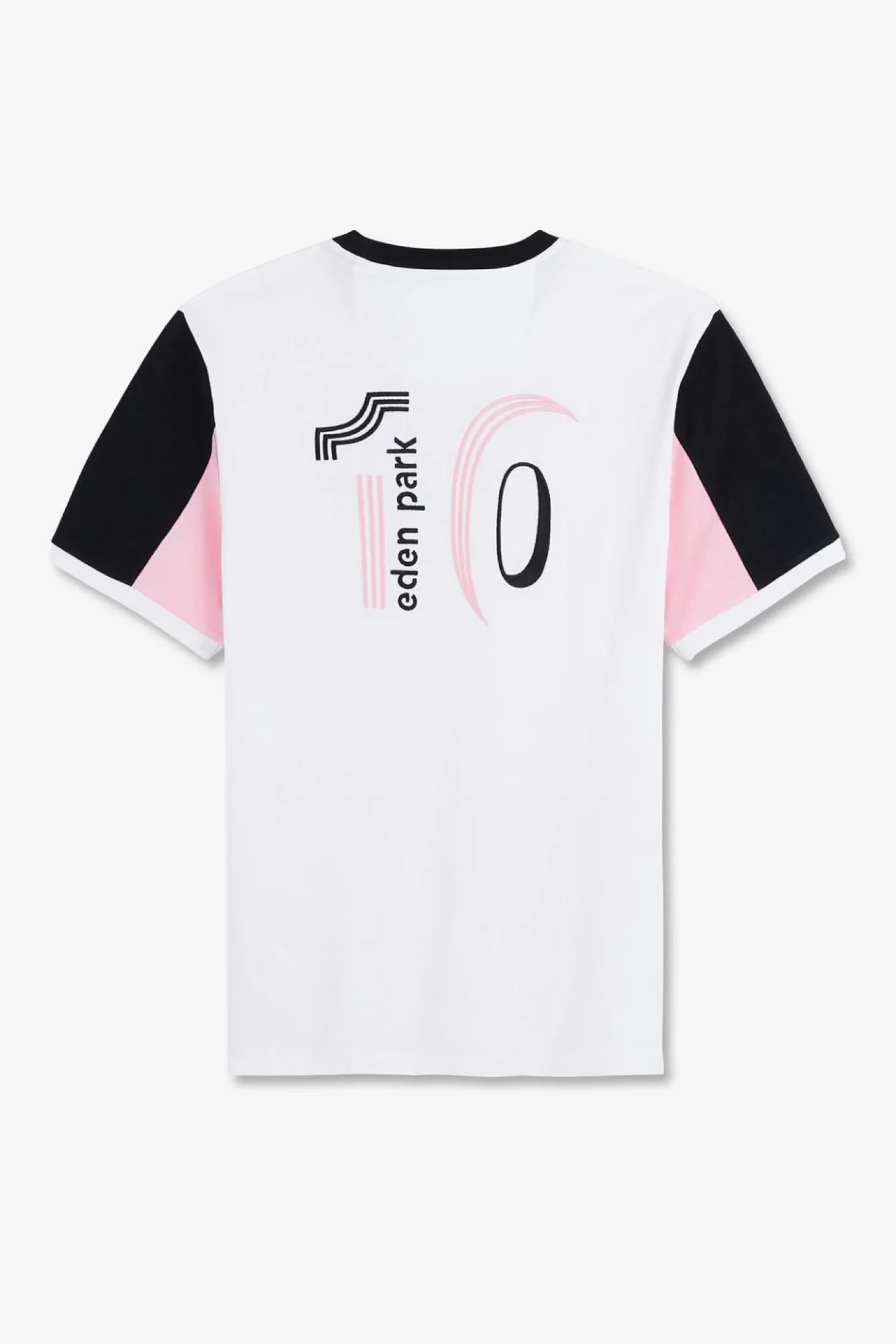 T-Shirt Manches Courtes Blanc En Coton Broderie Numero 10