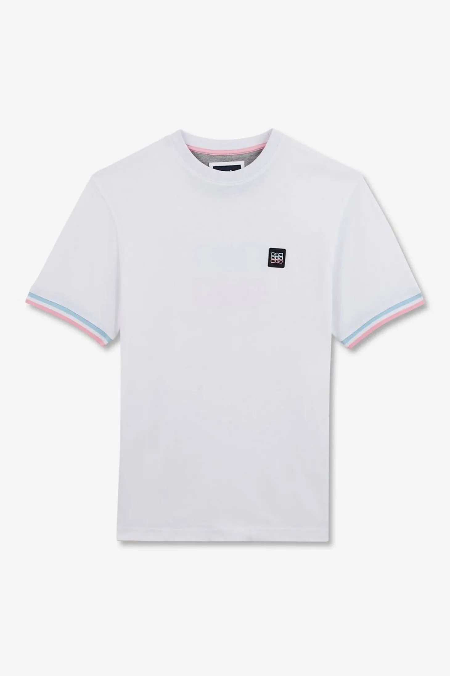 T-Shirt Manches Courtes Blanc Avec Logo Reliefe