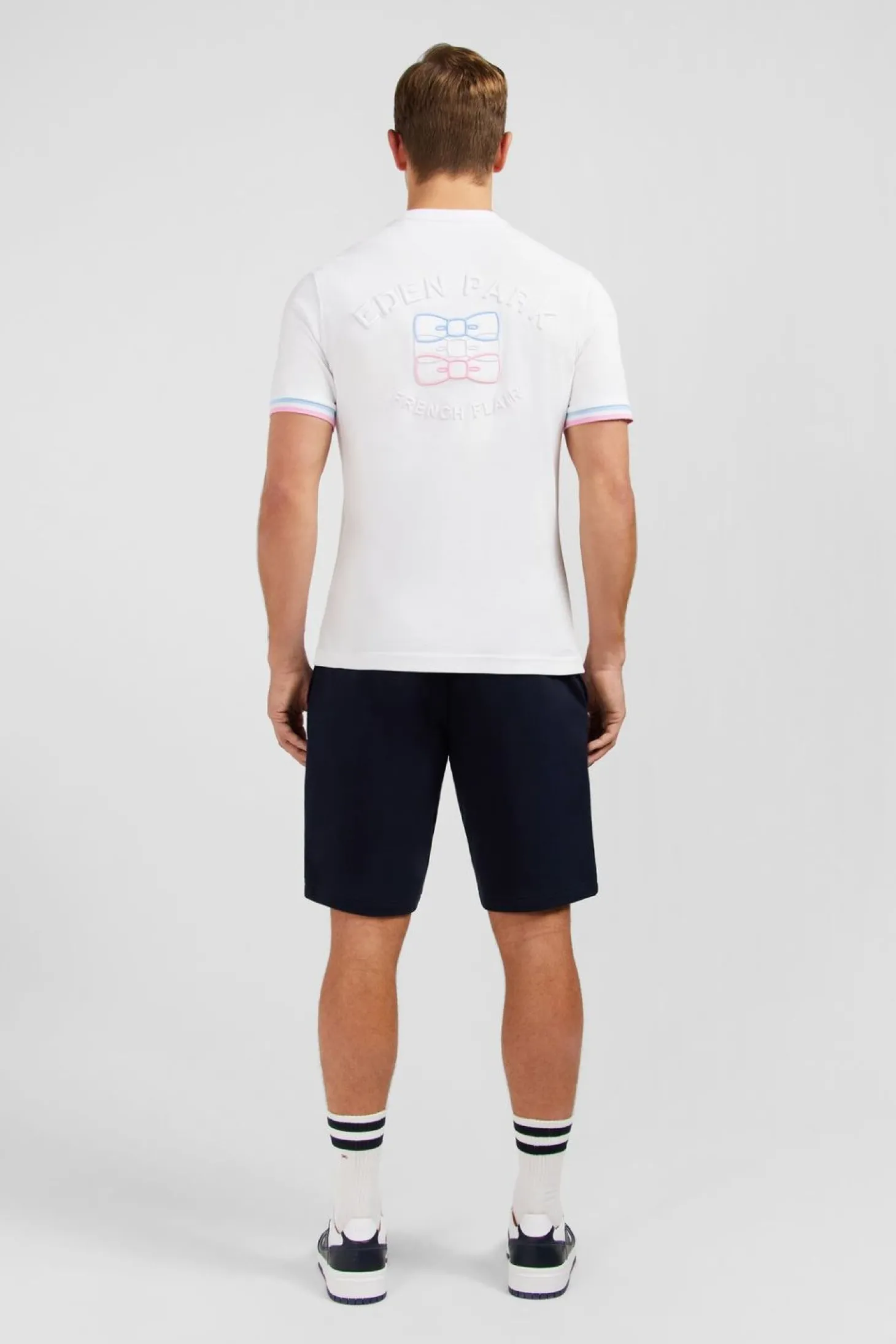 T-Shirt Manches Courtes Blanc Avec Logo Reliefe