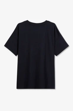 T-Shirt Manches Courtes Bleu Marine Uni