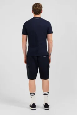 T-Shirt Manches Courtes Bleu Marine Imprime Eden Park