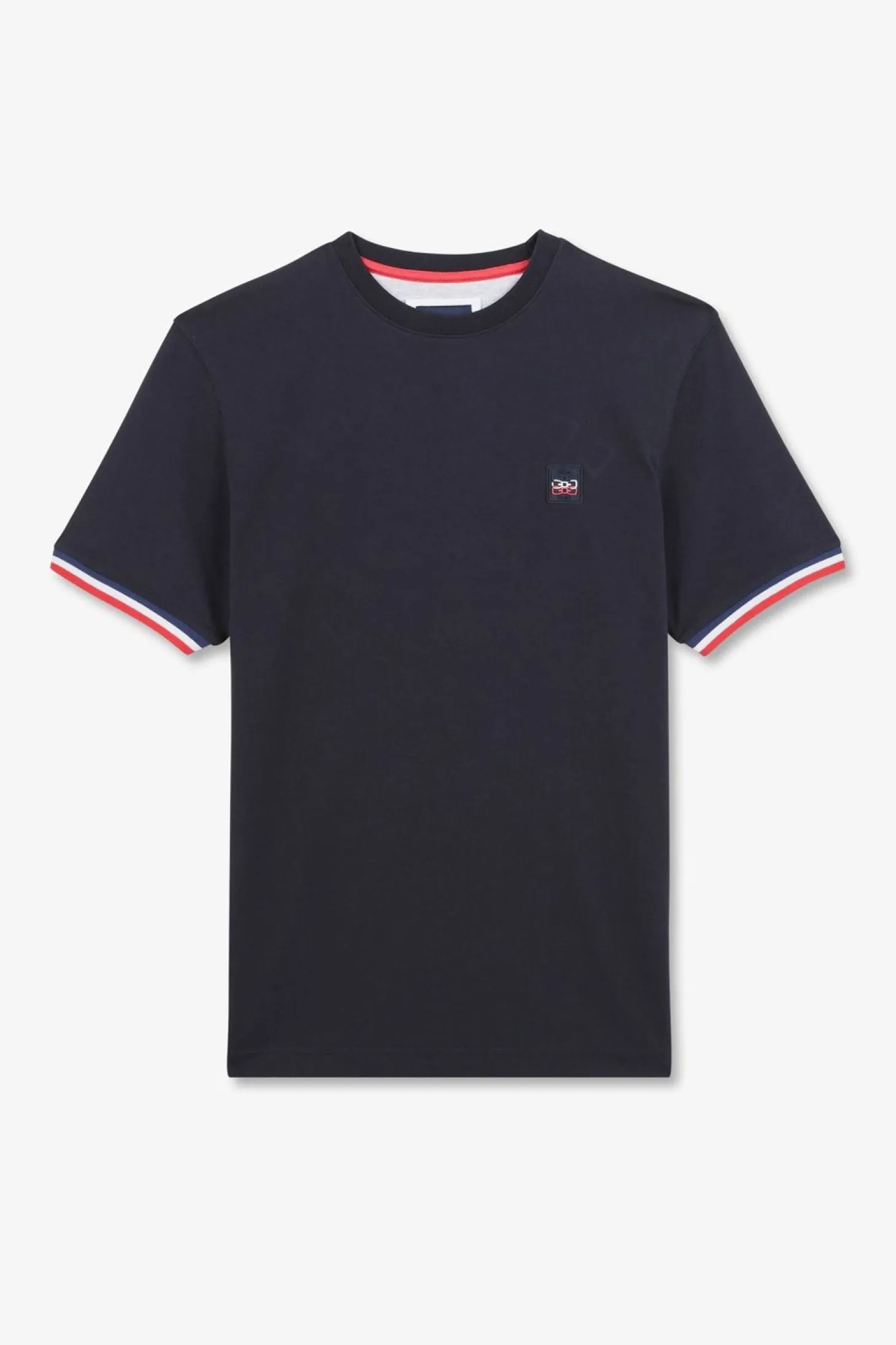 T-Shirt Manches Courtes Bleu Marine Avec Logo Reliefe